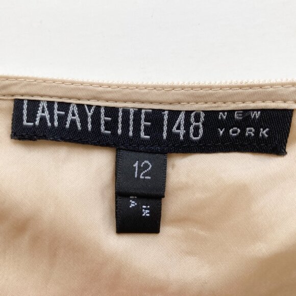 Lafayette 148 Linen & Silk Beaded Skirt - Picture 3 of 10